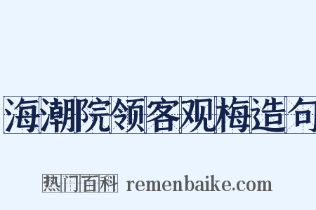 海潮院领客观梅造句是什么意思的图片